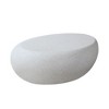 NicBex 43.31" Vintage Fiberglass Elliptical Coffee Table,Matte Rocks Table front of the Sofa, Irregular Center Table for Living Room - 2 of 4
