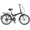 Whisen 24" Folding City Bike, Adult Bicycles with Shimano 7-Speed, Steel Frame - 3 of 4