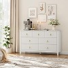 7-Drawer Fluted Dresser for Bedroom, 54"Wide Wood Dresser, Modern Chest of Drawers, Storage Organizer Cabinet for Living Room, Hallway, Entryway - 3 of 4