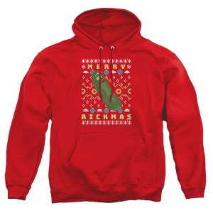 Men's Merry Pickle Rickmas Ugly Christmas Pull-Over Hoodie - 1 of 4