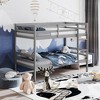 Tangkula Twin Over Twin Wood Bunk Beds W/Ladder & Safety Rail Pine Wood Bunk Bed Gray - 4 of 4