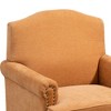 Kumasinova Chenille Arm Chair with Nailhead Trim,Modern Accent Chair with Wooden Legs,Comfy Reading Chair with Springs Cushions for Bedroom&Office - 4 of 4