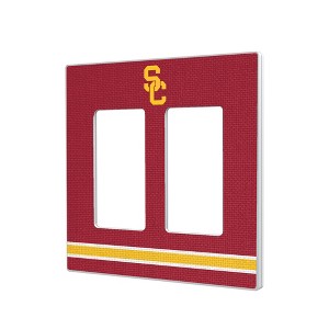 NCAA Big Ten Universities Stripe Hidden-Screw Light Switch Plate for Double Rocker - 1 of 4