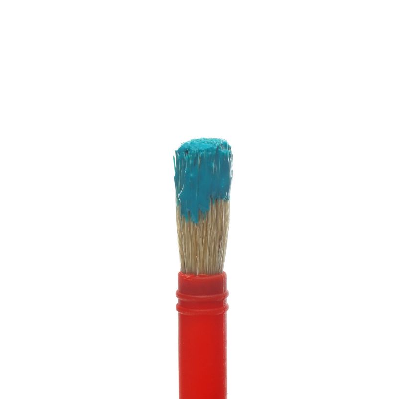 School Smart Beginner Paint Brushes, 7-1/4 x 1/2 Inches, Assorted Colors, Set of 10, 4 of 6