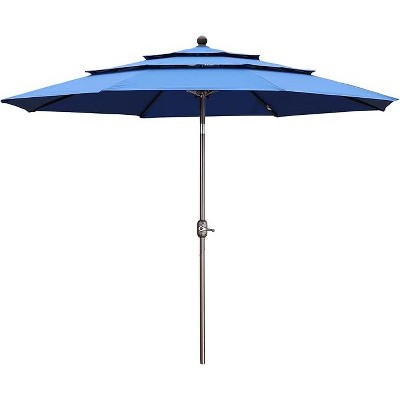 Aoodor 10 ft Patio Umbrella, Outdoor Table Umbrella, Market Umbrella with 3 Tier