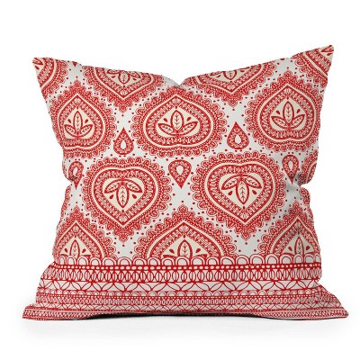 16"x16" Aimee St. Hill Square Throw Pillow Red - Deny Designs