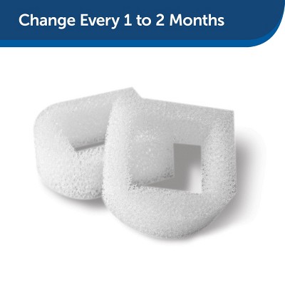 PetSafe White Foam Replacement Filters for Pet Fountains, 2-Pack