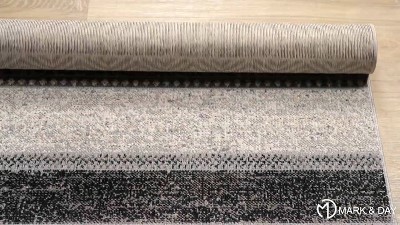 Sandborn 5'3" x 7' Medium Gray Washable Synthetic Fur Area Rug