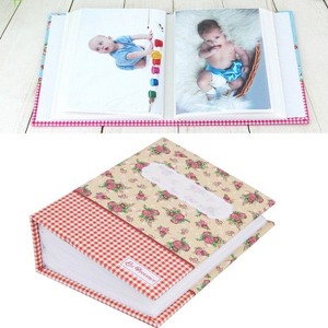 6 inch 100 Sheets 4R Small Floral Flower Pocket Photo Album(Orange) - 1 of 4