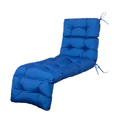 ARTPLAN Outdoor Chasie Lounge Tufted Thick Cushion with Ties,Replacement Wicker Chair Cushion for Paito Fruniture,72x22x4inches