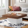 NicBex 35.43" W Square Wood Coffee Table Center Dining Table with LED Lights for Living Room - 4 of 4