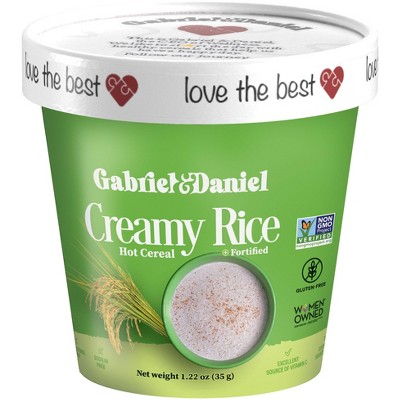 Gabriel and  Daniel Creamy Rice Hot Cereal Cup – Gluten-Free, Organic, Non-GMO, Instant Breakfast – 6 Pack