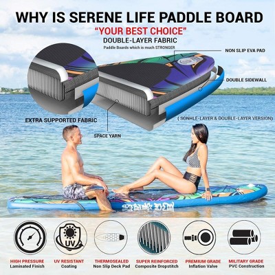 Rising Flow Multicolor Inflatable Stand-Up Paddle Board with Accessories