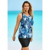 Swim 365 Women's Plus Size Longer-Length Racerback Tankini Top - 4 of 4