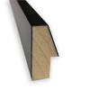 27" x 27" Non-Beveled Lucie Black Wood Wall Mirror - Amanti Art: Modern Square, Includes Mounting Hardware - 2 of 4