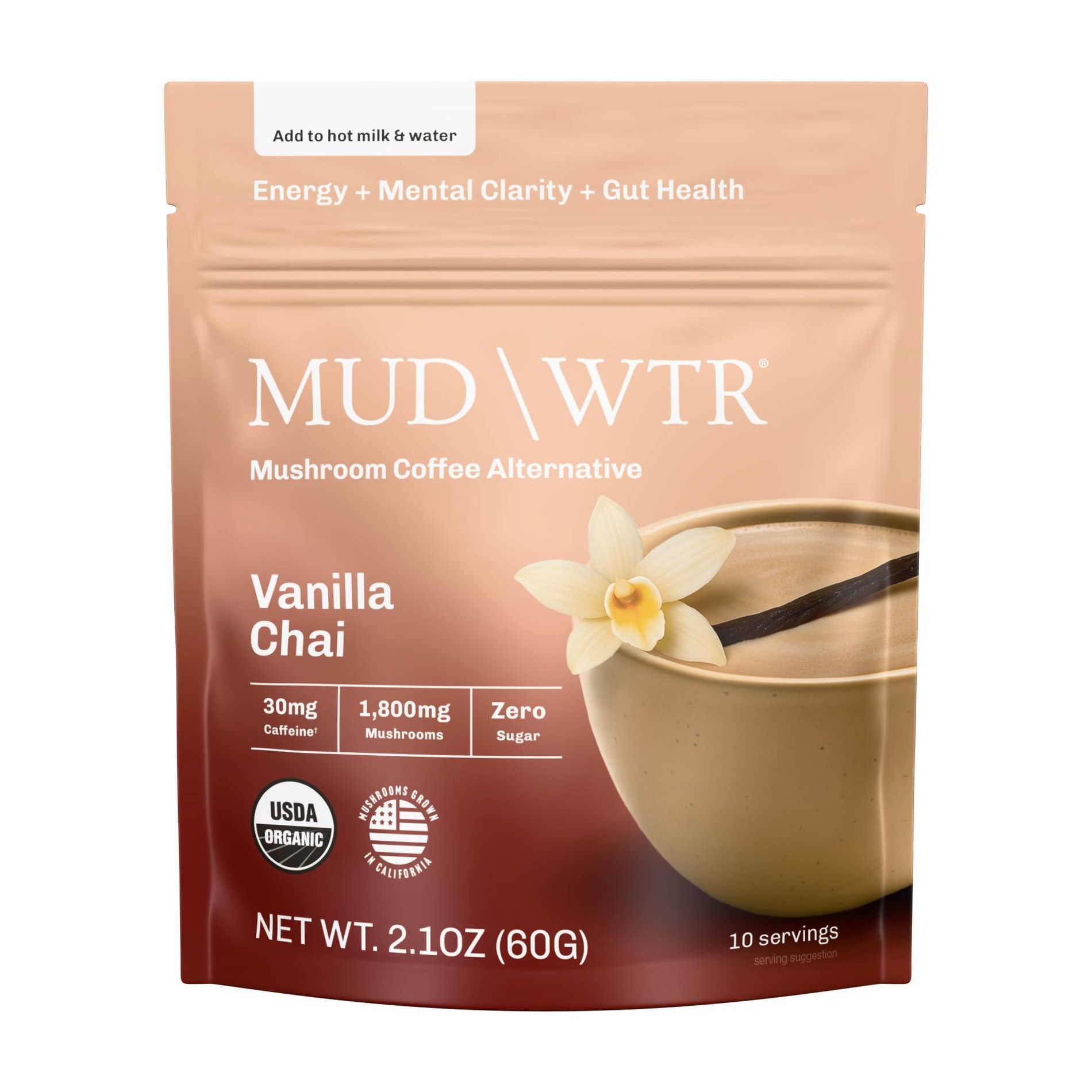 MUD\WTR Organic Vanilla Chai Mushroom Coffee Alternative - 2.1oz