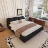 Luxury Upholstered Platform Bed with Padded Backrest, Beds Adjustable for Multiple Mattress Heights, Bed with Wood Frame-Baofuwish - 2 of 4