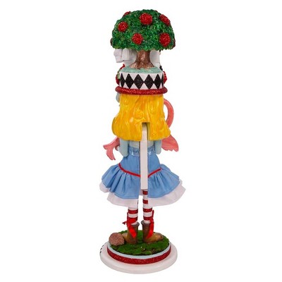 19-Inch Multicolored Hollywood Alice Nutcracker with Pink Flamingo
