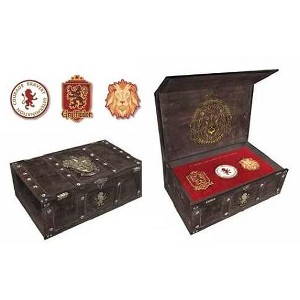 Harry Potter Gryffindor Enamel Pins, Set of 3 - In Hogwarts Trunk Storage Case Box- Metal Pin Buttons - Accessory Gift for Fans, Kids, Boys & Girls - 1 of 4