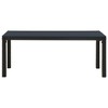 Garden Bench Black Steel Garden Bench Rectangular VintagevidaXL - 3 of 4