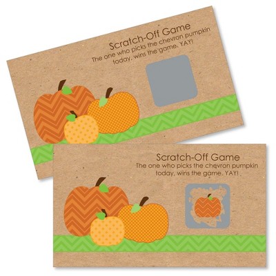 Big Dot of Happiness Pumpkin Patch - Fall, Halloween or Thanksgiving Party Game Scratch Off Cards - 22 Count