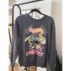 Grayson Threads - Women's Grey Hot Wheels Race Team Crewneck Sweatshirt - 3 of 4