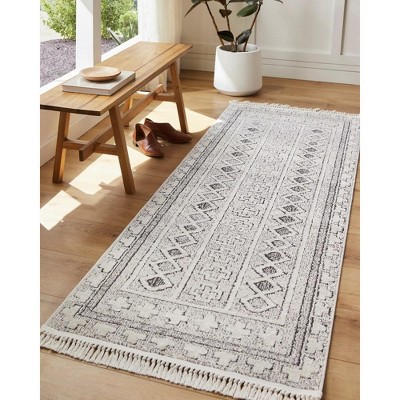 Mark & Day Lindell Woven Indoor Area Rugs Ivory/Black