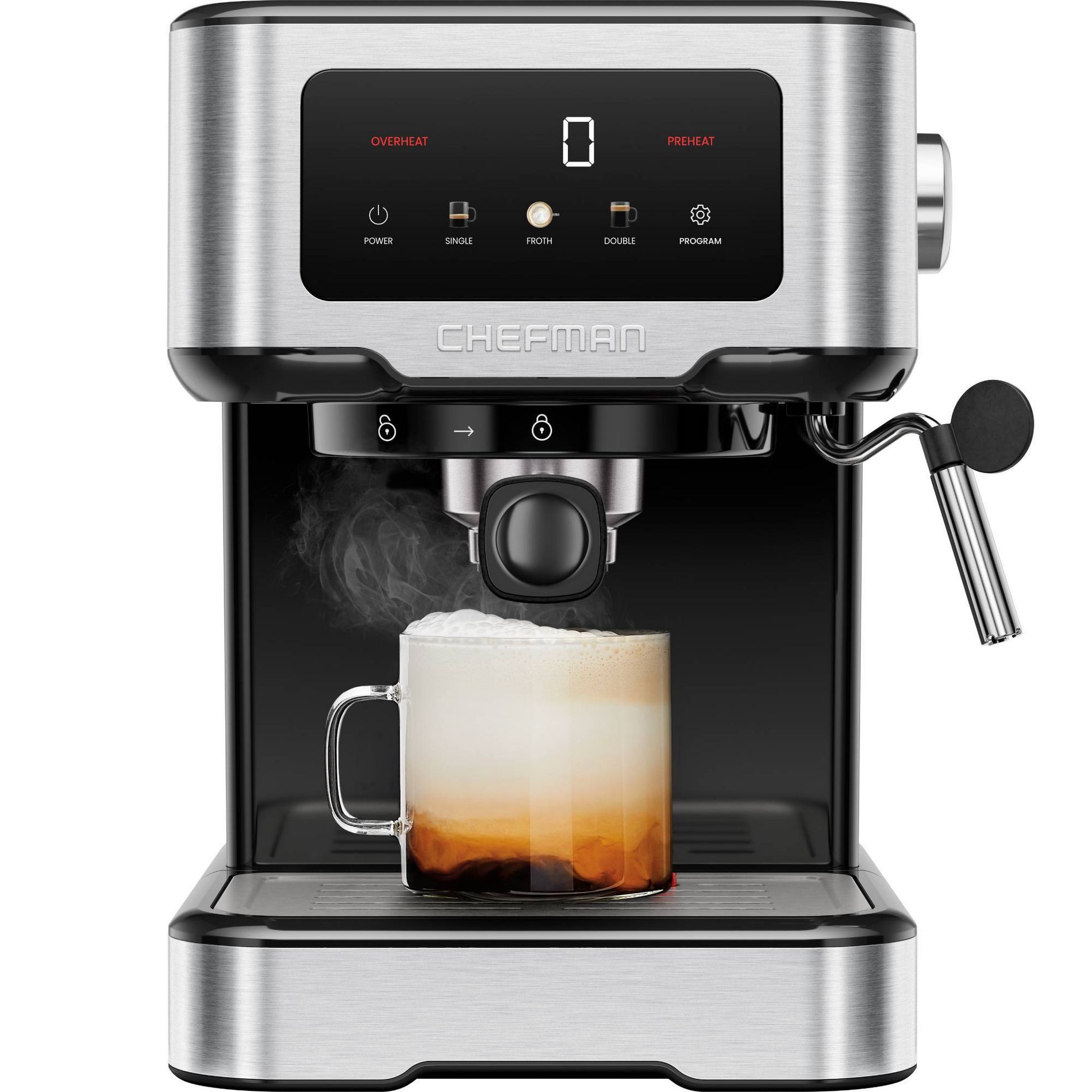 Chefman CraftBrew Espresso Machine Stainless Steel
