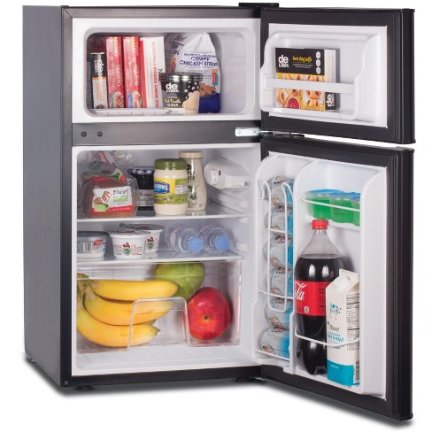 3.2 Cu.Ft Mini Refrigerator With Freezer Compact Fridge With 2 Reversible  Door