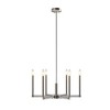 Ink+Ivy 6-Light Renzetti Contemporary Candelabra Styled Chandelier Silver: Ceiling Uplight, Adjustable Height - 3 of 4
