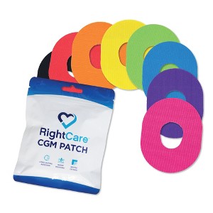 RightCare CGM Adhesive Synthetic Patch for Dexcom G7, Uncovered Oval, Multiple Colors, Bag of 25 - 1 of 4