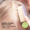 Baby Hair Brush and Comb Set, Oval Wooden Baby Brush Set for Newborns, Infant, Toddler Grooming Kit - 3 of 4