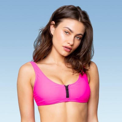 zipper bikini top