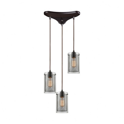 Elk Home Brant 3 - Light Pendant in  Oil Rubbed Bronze - image 1 of 1