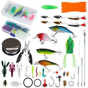 LakeForest"383PCS Fishing Lures Tackle Box Kit for Bass, Crankbaits, Spinnerbaits, Soft Worms, Saltwater/Freshwater"MultiColor - 1 of 4
