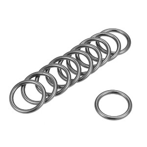 Unique Bargains Zinc Alloy Craft DIY Accessories Hardware Bag Belt O-Ring Buckles 10 Pcs - 1 of 3