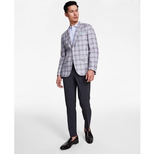 Tallia Mens Slim-Fit Plaid Linen Sport Coat - 1 of 1