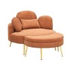 MYINDA 43'' Corduroy Single Comfortable Chair with Storage Ottoman, Suitable for Meeting Room, Living Room, Bedroom - 3 of 4