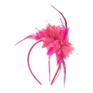 Unique Bargains Women's Flower Feathers Headband 1 Pc - 1 of 4