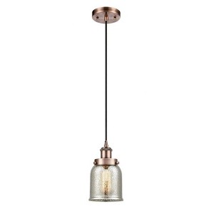 Bell - 1 Light Cord Hung Mini Pendant In Industrial Style-10 Inches Tall and 5 Inches Wide - 1 of 1