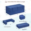 SEVOBAL Baby Activity Gyms Modular Kids Sofa Bed Convertible Play Couch for Toddler Playroom, Blue, 40"*20"*16" - 4 of 4