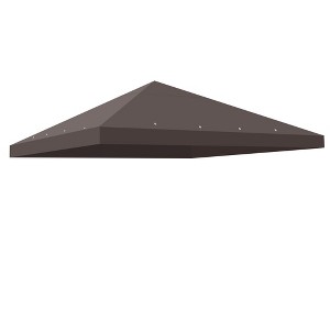 Yescom 117"x117" Canopy Top Replacement for beach cabanas Y0049702 Coffee for Smaller 10'x10' 1-Tier Gazebo Cover Patio Garden Outdoor Brown - 1 of 4