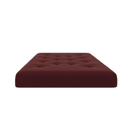 Plush 8 Black Futon Pad Innerspring Mattress