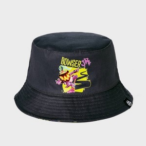 Boys' Bowser Jr. Reversible Bucket Hat - Gray and Green : Target