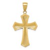 Black Bow Jewelry 14k Yellow Gold Rope Edge Passion Cross Pendant, 20 x 39mm - 3 of 4