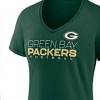 NFL Green Bay Packers Women's Short Sleeve V-Neck Plus Size T-Shirt - 3 of 3