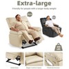 Oversized Wide Rocker Swivel Recliner Chair - PU Leather Large Manual Recliner for Adults, Comfort Lazy Chair with 1.5X Sponge Filling and Easy - 3 of 4