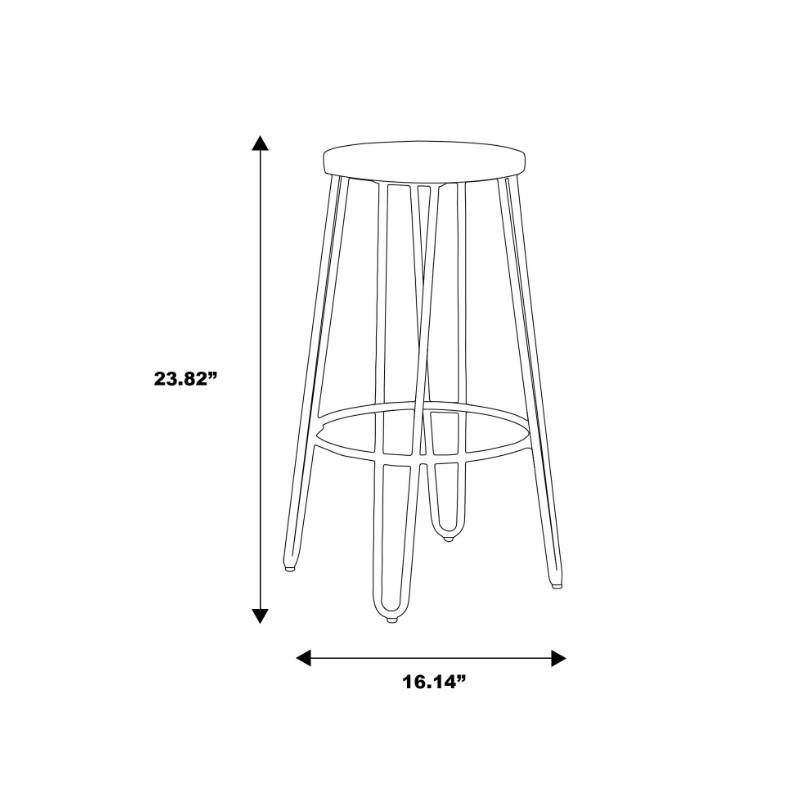 24" Quinn Counter Height Barstool - ACEssentials, 6 of 7