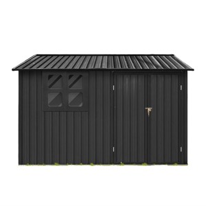 Metal Metal garden sheds outdoor storage sheds with window Brown - 1 of 4