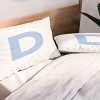 Deny Designs King April Lane Art Block Blue Monogram D Microfiber Printed Pillow Sham - 2 of 3